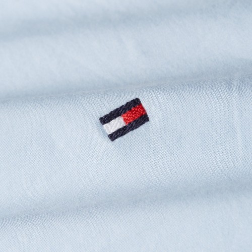 Ανδρικό Πουκάμισο Σιέλ THFlex Poplin Slim MW0MW39279-C10 Tommy Hilfiger