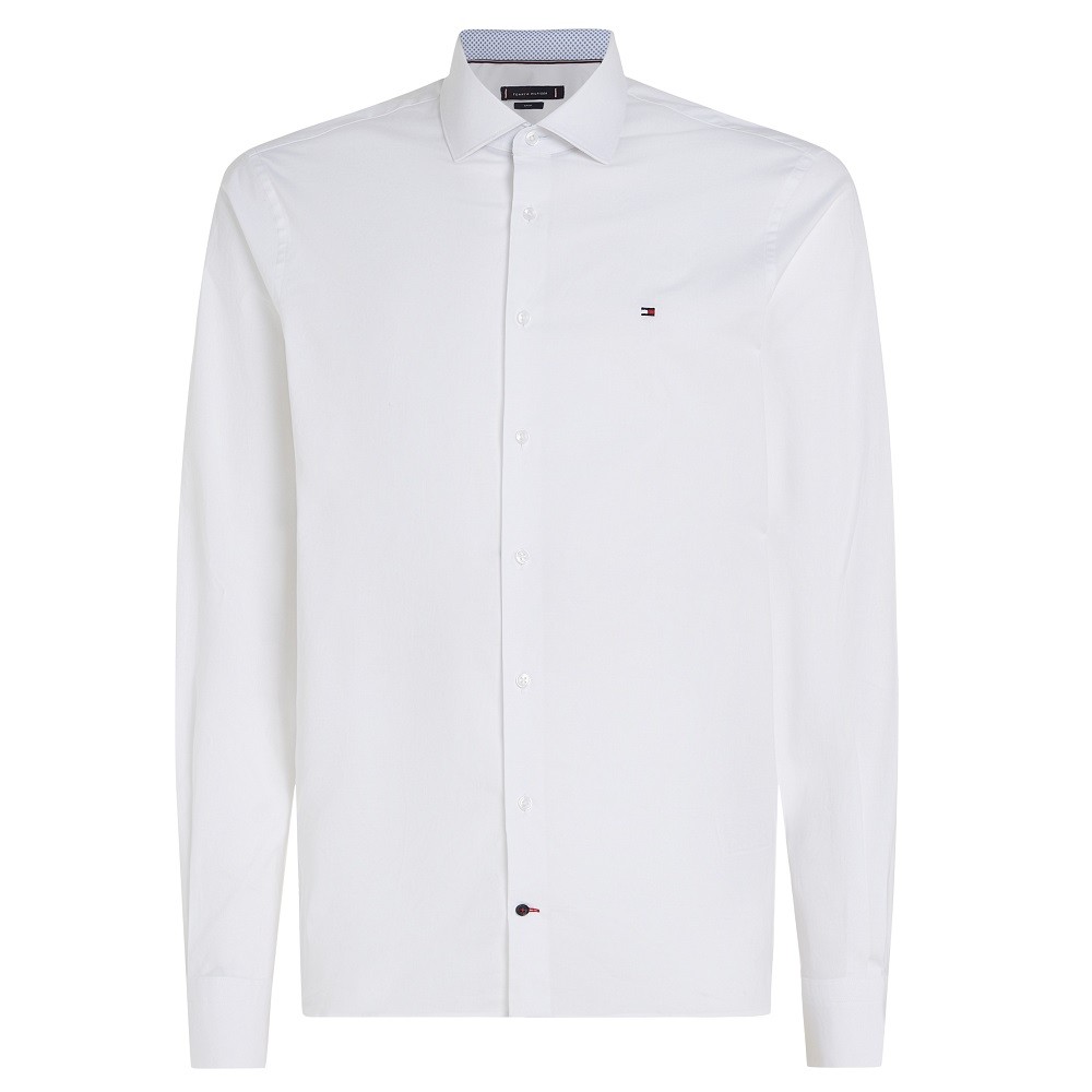 TOMMY HILFIGER</br>Ανδρικό Πουκάμισο Λευκό THFlex Poplin Slim MW0MW39279-YCF Tommy Hilfiger TOMMY HILFIGER</br>Ανδρικό Πουκάμισο Λευκό THFlex Poplin Slim MW0MW39279-YCF Tommy Hilfiger