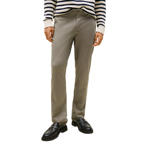 Tommy Hilfiger Denton Printed Structure Straight Fit Chino MW0MW39700-PR2 Ανδρικό Παντελόνι Γκρι