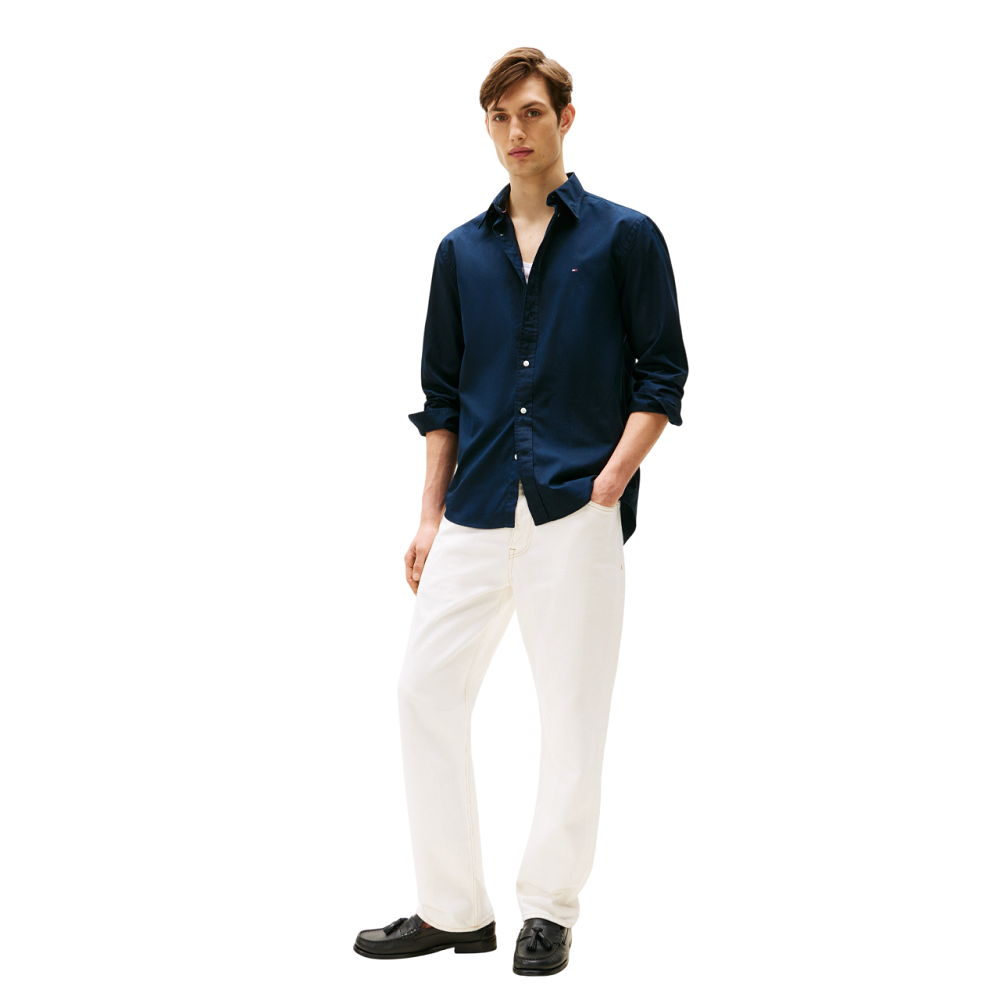 TOMMY HILFIGER</br>Tommy Hilfiger Core THFlex Poplin Solid Regular Fit Shirt MW0MW39988-DW5 Ανδρικό Πουκάμισο Μπλε TOMMY HILFIGER</br>Tommy Hilfiger Core THFlex Poplin Solid Regular Fit Shirt MW0MW39988-DW5 Ανδρικό Πουκάμισο Μπλε