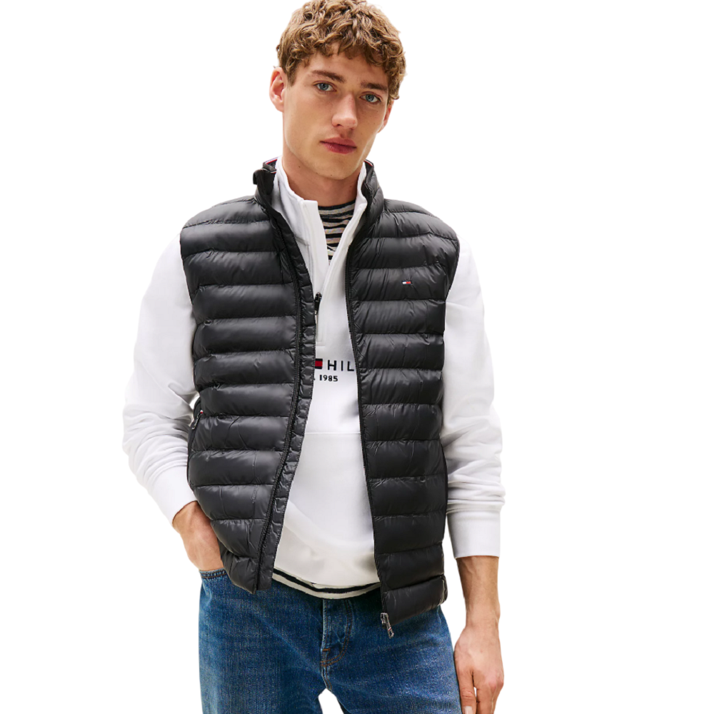 TOMMY HILFIGER</br>Tommy Hilfiger Core Packable Quilted Vest MW0MW39989-BDS Ανδρικό Μπουφάν Αμάνικο Αδιάβροχο Μαύρο TOMMY HILFIGER</br>Tommy Hilfiger Core Packable Quilted Vest MW0MW39989-BDS Ανδρικό Μπουφάν Αμάνικο Αδιάβροχο Μαύρο