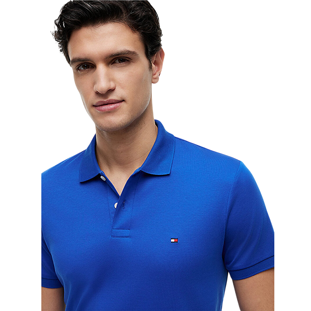 TOMMY HILFIGER</br>Tommy Hilfiger MW0MW39994-C7F Ανδρικό Polo T-shirt Γαλάζιο Liquid Cotton Regular