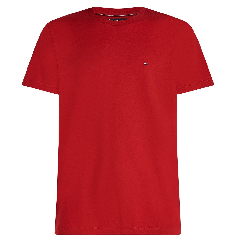 TOMMY HILFIGER</br>Ανδρικό T-shirt Κόκκινο Essential Regular Fit MW0MW39995-XLD Tommy Hilfiger TOMMY HILFIGER</br>Ανδρικό T-shirt Κόκκινο Essential Regular Fit MW0MW39995-XLD Tommy Hilfiger