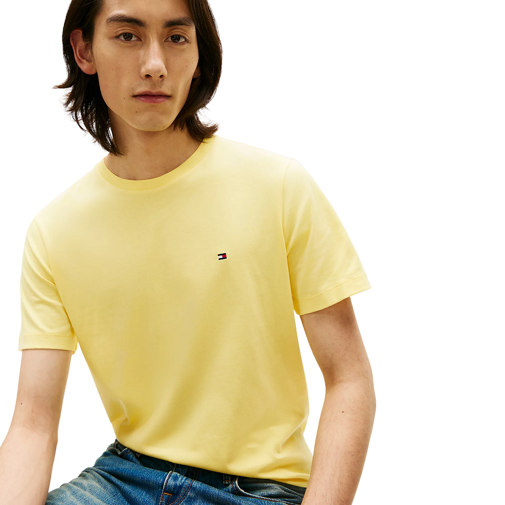 TOMMY HILFIGER</br>Tommy Hilfiger MW0MW39995-ZF0 Ανδρικό T-shirt Κίτρινο Essential Regular
