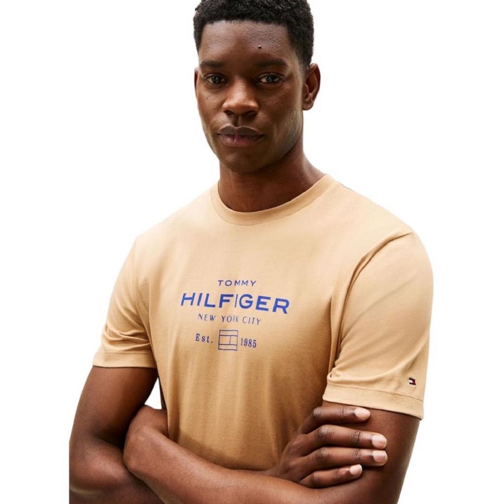 TOMMY HILFIGER</br>Tommy Hilfiger Stack Graphic Tee MW0MW40002-GV7 Ανδρικό T-shirt Κάμελ Regular TOMMY HILFIGER</br>Tommy Hilfiger Stack Graphic Tee MW0MW40002-GV7 Ανδρικό T-shirt Κάμελ Regular