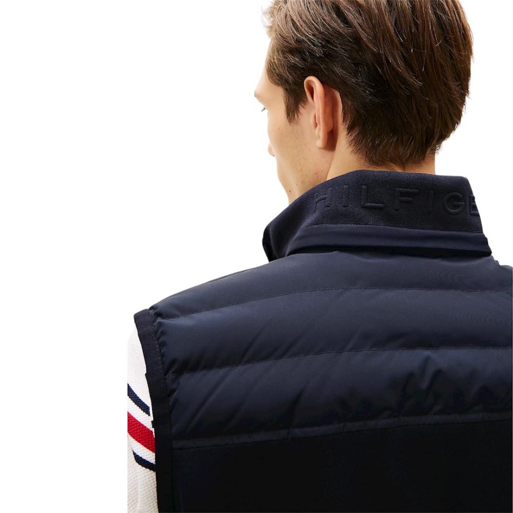 TOMMY HILFIGER</br>Tommy Hilfiger Mix Media Gilet MW0MW40051-DW5 Ανδρικό Μπουφάν Αμάνικο Μπλε