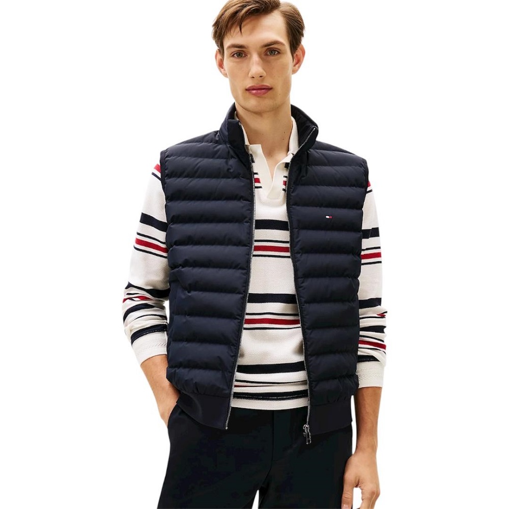 TOMMY HILFIGER</br>Tommy Hilfiger Mix Media Gilet MW0MW40051-DW5 Ανδρικό Μπουφάν Αμάνικο Μπλε