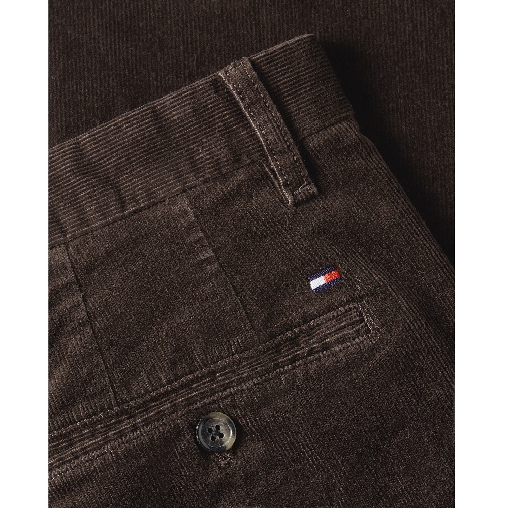 TOMMY HILFIGER</br>Tommy Hilfiger Denton Corduroy Chino Straight Fit MW0MW40267-0HD Ανδρικό Παντελόνι Κοτλέ Καφέ