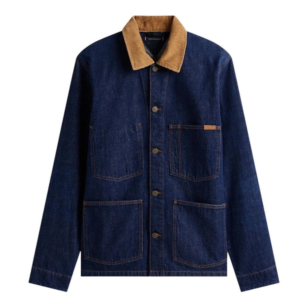 TOMMY HILFIGER</br>Tommy Hilfiger Chore Denim Jacket MW0MW40374-1BP Ανδρικό Μπουφάν Τζιν Μπλε Με Κοτλέ Γιακά TOMMY HILFIGER</br>Tommy Hilfiger Chore Denim Jacket MW0MW40374-1BP Ανδρικό Μπουφάν Τζιν Μπλε Με Κοτλέ Γιακά