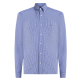 TOMMY HILFIGER</br>Tommy Hilfiger THFlex Poplin Micro Gingham Regular Fit Shirt MW0MW40457-0MS Ανδρικό Πουκάμισο Γαλάζιο