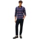 TOMMY HILFIGER</br>Tommy Hilfiger Hero Flannel Tartan Check Regular Fit Shirt MW0MW40473-0MS Ανδρικό Πουκάμισο Μπλε/Μπορντώ Καρό