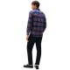TOMMY HILFIGER</br>Tommy Hilfiger Hero Flannel Tartan Check Regular Fit Shirt MW0MW40473-0MS Ανδρικό Πουκάμισο Μπλε/Μπορντώ Καρό