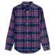 TOMMY HILFIGER</br>Tommy Hilfiger Hero Flannel Tartan Check Regular Fit Shirt MW0MW40473-0MS Ανδρικό Πουκάμισο Μπλε/Μπορντώ Καρό