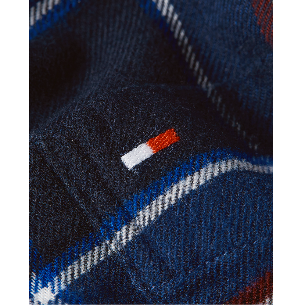 TOMMY HILFIGER</br>Tommy Hilfiger Hero Flannel Tartan Check Regular Fit Shirt MW0MW40473-0MS Ανδρικό Πουκάμισο Μπλε/Μπορντώ Καρό