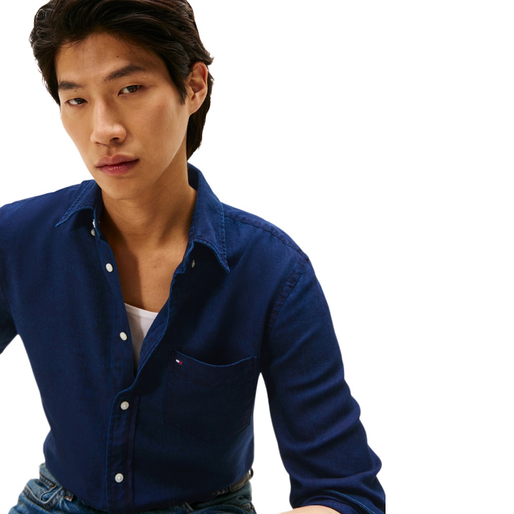 TOMMY HILFIGER</br>Tommy Hilfiger Flannel Indigo Regular Fit Shirt MW0MW40499-0GY Ανδρικό Πουκάμισο Μπλε TOMMY HILFIGER</br>Tommy Hilfiger Flannel Indigo Regular Fit Shirt MW0MW40499-0GY Ανδρικό Πουκάμισο Μπλε