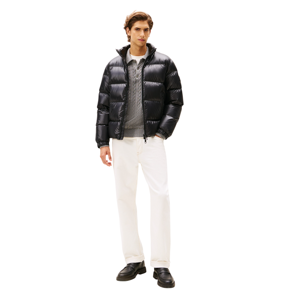 TOMMY HILFIGER</br>Tommy Hilfiger Shiny Water Repellent Down Stand Collar Puffer Jacket MW0MW40617-BDS Ανδρικό Μπουφάν Αδιάβροχο Μαύρο TOMMY HILFIGER</br>Tommy Hilfiger Shiny Water Repellent Down Stand Collar Puffer Jacket MW0MW40617-BDS Ανδρικό Μπουφάν Αδιάβροχο Μαύρο