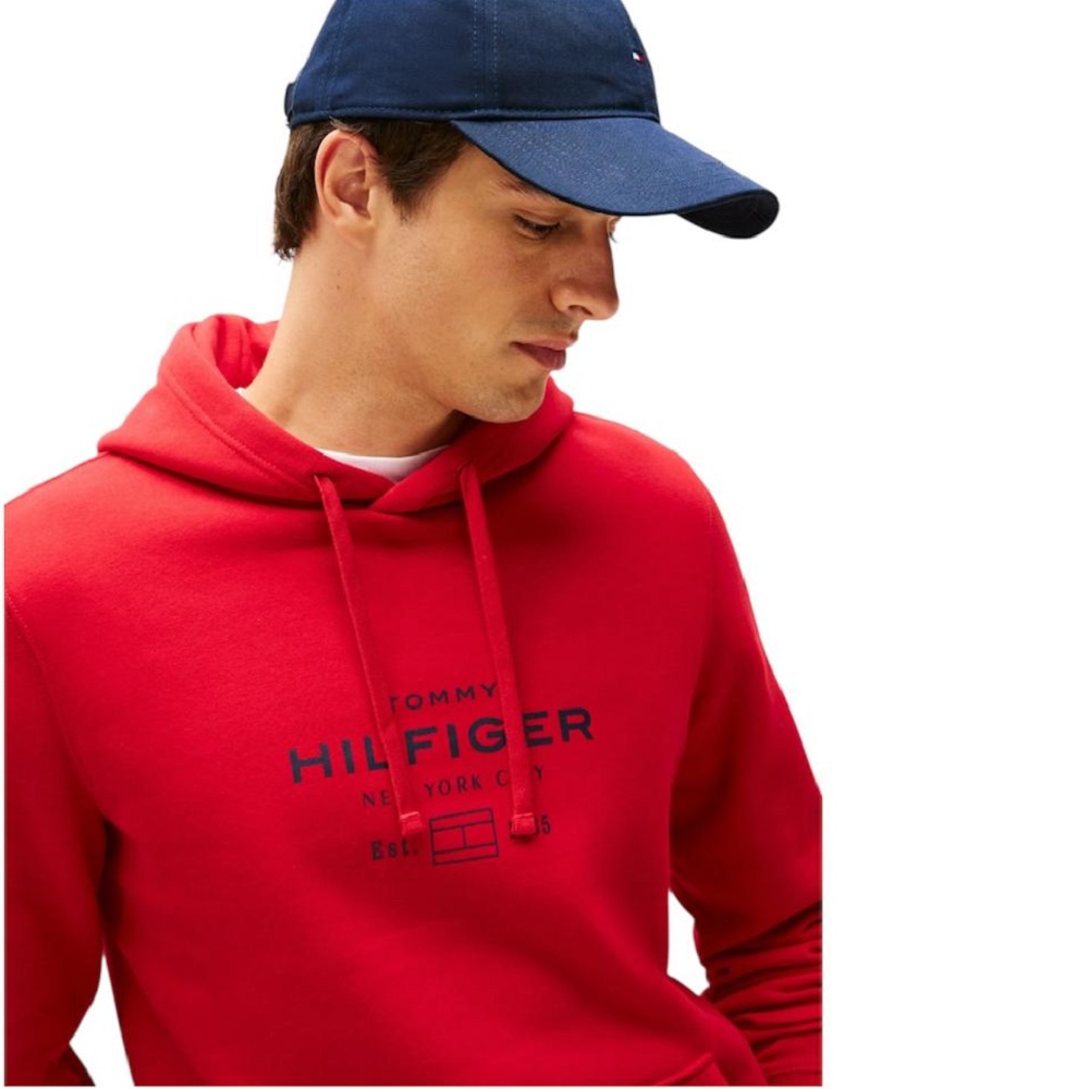 TOMMY HILFIGER</br>Tommy Hilfiger Oval Graphic Hoodie MW0MW40864-XLD Ανδρικό Φούτερ Κόκκινο TOMMY HILFIGER</br>Tommy Hilfiger Oval Graphic Hoodie MW0MW40864-XLD Ανδρικό Φούτερ Κόκκινο