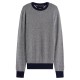 TOMMY HILFIGER</br>Tommy Hilfiger Pima Organic Cotton Cashmere Herringbone Knit Crewneck Sweater MW0MW41319-0A4 Ανδρικό Πουλόβερ Μπλε