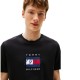 TOMMY HILFIGER</br>Tommy Hilfiger Linear Flag Graphic Tee MW0MW41338-BDS Ανδρικό T-shirt Μαύρο Regular