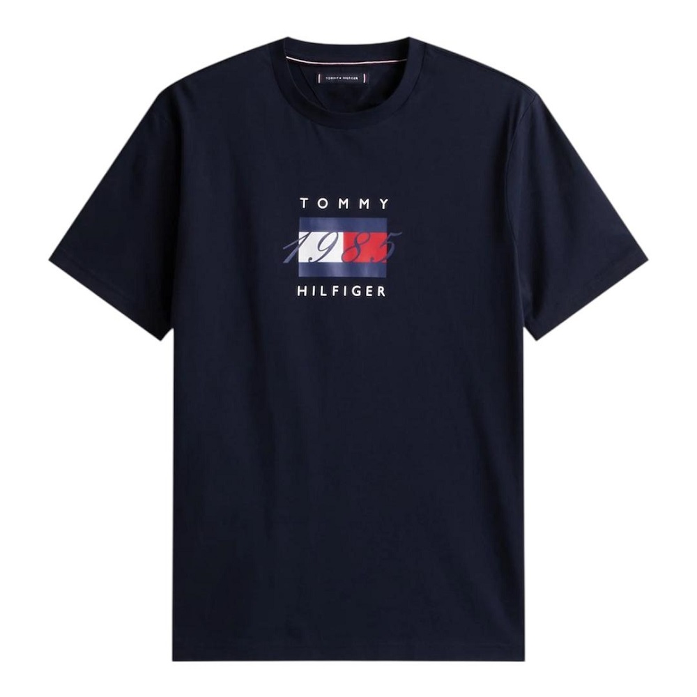 TOMMY HILFIGER</br>Tommy Hilfiger Linear Flag Graphic Tee MW0MW41338-DW5 Ανδρικό T-shirt Μπλε Regular