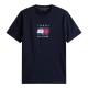 TOMMY HILFIGER</br>Tommy Hilfiger Linear Flag Graphic Tee MW0MW41338-DW5 Ανδρικό T-shirt Μπλε Regular