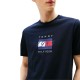 TOMMY HILFIGER</br>Tommy Hilfiger Linear Flag Graphic Tee MW0MW41338-DW5 Ανδρικό T-shirt Μπλε Regular