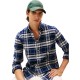 TOMMY HILFIGER</br>Tommy Hilfiger Hero Flannel Tartan Check Regular Fit Shirt MW0MW41345-0MS Ανδρικό Πουκάμισο Μπλε Καρό