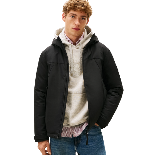 Tommy Hilfiger Tech Hooded Short Padded Jacket MW0MW41363-BDS Ανδρικό Μπουφάν Αδιάβροχο Μαύρο Tommy Hilfiger Tech Hooded Short Padded Jacket MW0MW41363-BDS Ανδρικό Μπουφάν Αδιάβροχο Μαύρο