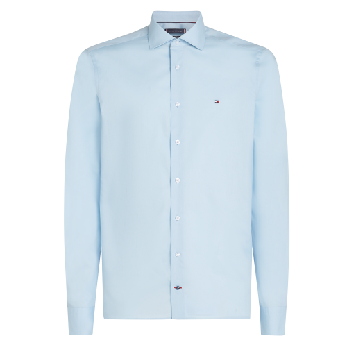 Tommy Hilfiger Non Iron Poplin Slim Fit Shirt MW0MW41491-C1Q Ανδρικό Πουκάμισο Σιέλ