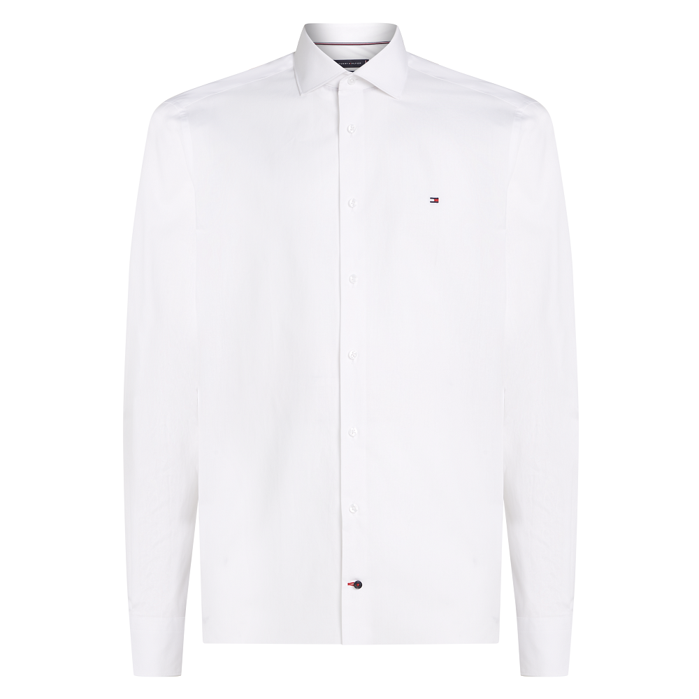 TOMMY HILFIGER</br>Tommy Hilfiger Non Iron Poplin Slim Fit Shirt MW0MW41491-YBR Ανδρικό Πουκάμισο Λευκό TOMMY HILFIGER</br>Tommy Hilfiger Non Iron Poplin Slim Fit Shirt MW0MW41491-YBR Ανδρικό Πουκάμισο Λευκό