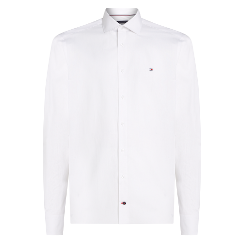 Tommy Hilfiger Non Iron Poplin Slim Fit Shirt MW0MW41491-YBR Ανδρικό Πουκάμισο Λευκό