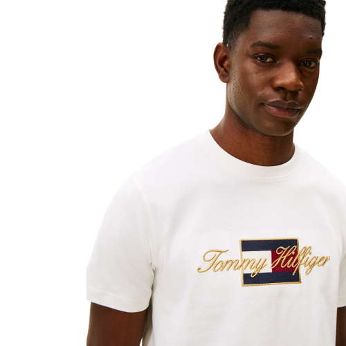 Tommy Hilfiger Icon Gold Tee MW0MW41500-YBL Ανδρικό T-shirt Εκρού Regular Tommy Hilfiger Icon Gold Tee MW0MW41500-YBL Ανδρικό T-shirt Εκρού Regular