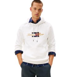 TOMMY HILFIGER</br>Tommy Hilfiger Icon Gold Hoodie MW0MW41502-YBL Ανδρικό Φούτερ Εκρού