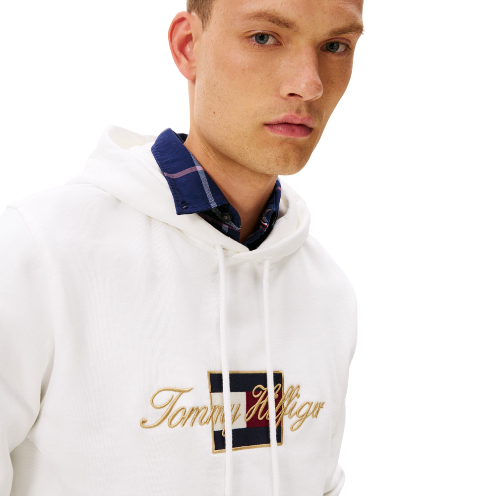 TOMMY HILFIGER</br>Tommy Hilfiger Icon Gold Hoodie MW0MW41502-YBL Ανδρικό Φούτερ Εκρού