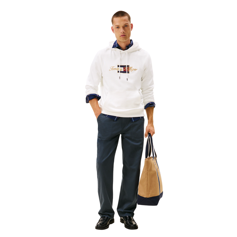 TOMMY HILFIGER</br>Tommy Hilfiger Icon Gold Hoodie MW0MW41502-YBL Ανδρικό Φούτερ Εκρού