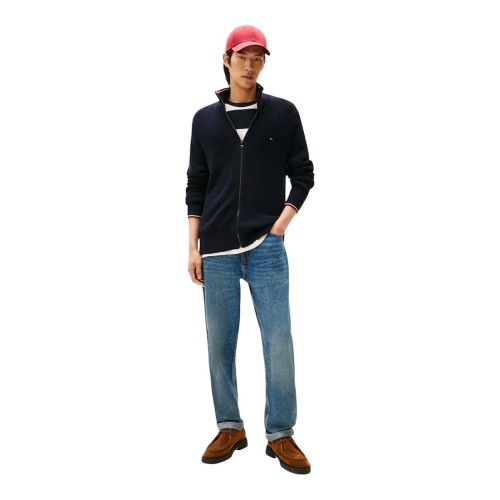 Tommy Hilfiger RWB Rib Cotton Zip Through MW0MW41517-DW5 Ανδρική Ζακέτα Πλεκτή Μπλε Tommy Hilfiger RWB Rib Cotton Zip Through MW0MW41517-DW5 Ανδρική Ζακέτα Πλεκτή Μπλε