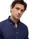 TOMMY HILFIGER</br>Tommy Hilfiger Pigment Dyed Solid Linen Regular Shirt MW0MW41530-DCC Ανδρικό Πουκάμισο Μπλε Λινό
