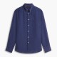 TOMMY HILFIGER</br>Tommy Hilfiger Pigment Dyed Solid Linen Regular Shirt MW0MW41530-DCC Ανδρικό Πουκάμισο Μπλε Λινό
