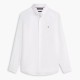 TOMMY HILFIGER</br>Tommy Hilfiger Pigment Dyed Solid Linen Regular Shirt MW0MW41530-YBR Ανδρικό Πουκάμισο Λευκό Λινό