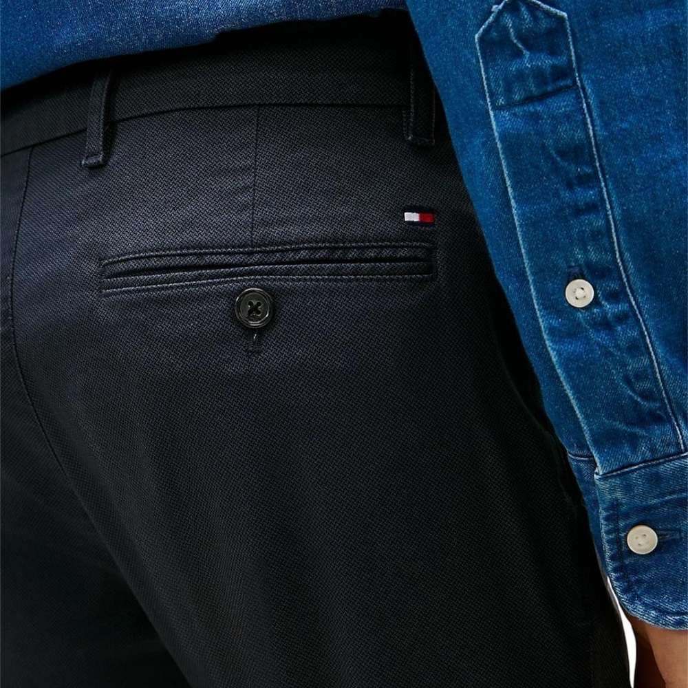 TOMMY HILFIGER</br>Tommy Hilfiger Bleecker Printed Structure Slim Fit Chino MW0MW41924-DW5 Ανδρικό Παντελόνι Μπλε