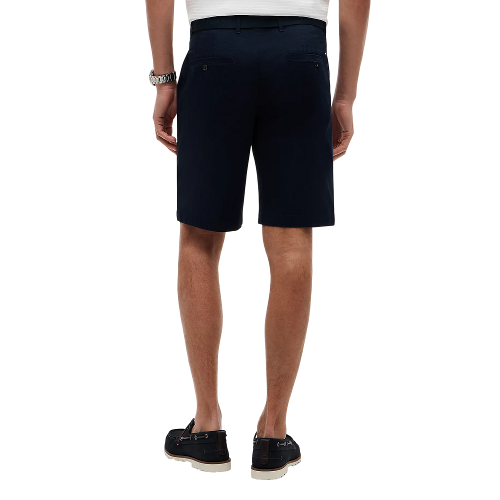 TOMMY HILFIGER</br>Tommy Hilfiger Denton 9.5 Inch Slim Fit Belted Chino Shorts MW0MW42349-DW5 Ανδρική Βερμούδα Μπλε