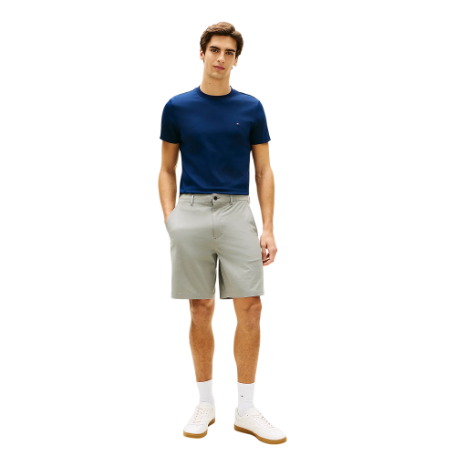 Tommy Hilfiger Dover 8 Inch Regular Fit Chino Shorts MW0MW42354-PR2 Ανδρική Βερμούδα Γκρι