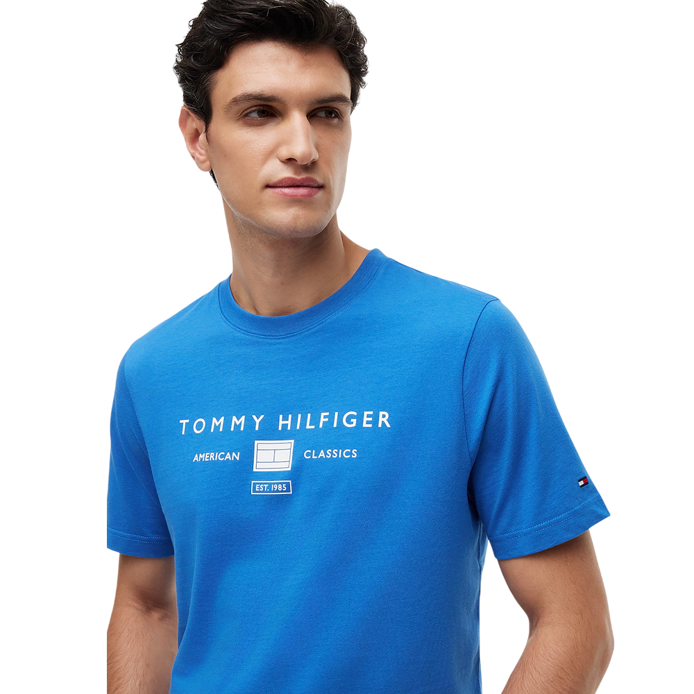 TOMMY HILFIGER</br>Tommy Hilfiger Brand Love Mono Stack Tee MW0MW42365-C4U Ανδρικό T-shirt Γαλάζιο Regular