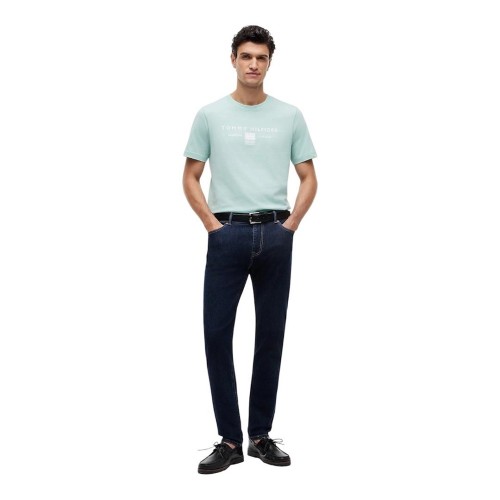 Tommy Hilfiger Brand Love Mono Stack Tee MW0MW42365-MAI Ανδρικό T-shirt Βεραμάν Regular