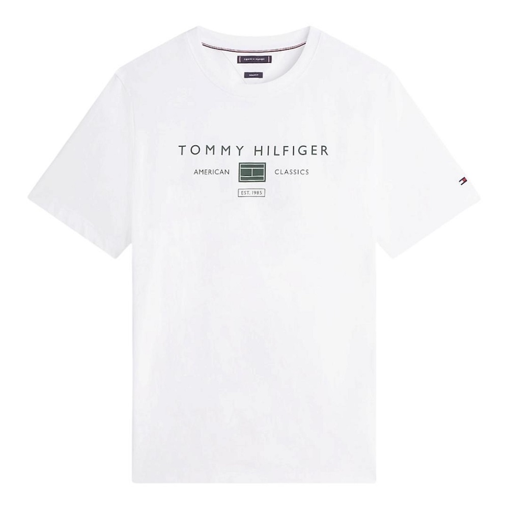 TOMMY HILFIGER</br>Tommy Hilfiger Brand Love Mono Stack Tee MW0MW42365-YBR Ανδρικό T-shirt Λευκό Regular