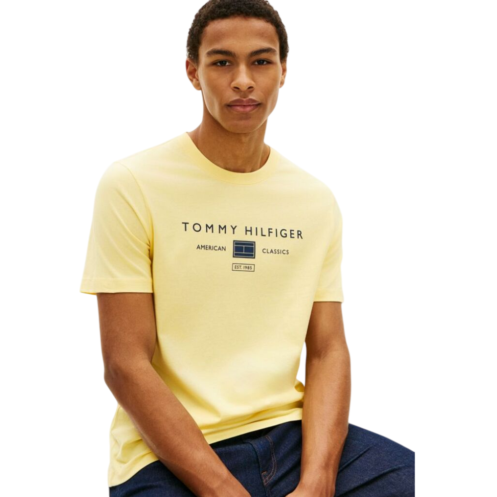 TOMMY HILFIGER</br>Tommy Hilfiger Brand Love Mono Stack Tee MW0MW42365-ZF0 Ανδρικό T-shirt Κίτρινο Regular