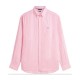 TOMMY HILFIGER</br>Tommy Hilfiger Linen Bengal Stripe Regular Shirt MW0MW42400-0D1 Ανδρικό Πουκάμισο Ροζ/Λευκό Ριγέ Λινό