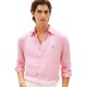 TOMMY HILFIGER</br>Tommy Hilfiger Linen Bengal Stripe Regular Shirt MW0MW42400-0D1 Ανδρικό Πουκάμισο Ροζ/Λευκό Ριγέ Λινό