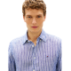 TOMMY HILFIGER</br>Tommy Hilfiger Linen Bengal Stripe Regular Shirt MW0MW42400-0A4 Ανδρικό Πουκάμισο Μπλε/Λευκό Ριγέ Λινό