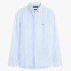 TOMMY HILFIGER</br>Tommy Hilfiger Linen Bengal Stripe Regular Shirt MW0MW42400-0A5 Ανδρικό Πουκάμισο Σιέλ/Λευκό Ριγέ Λινό